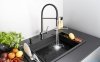 Deante MAGNETIC Bateria kuchenna z elastyczną wylewką 2 rodzaje strumienia titanium BRM_D72M